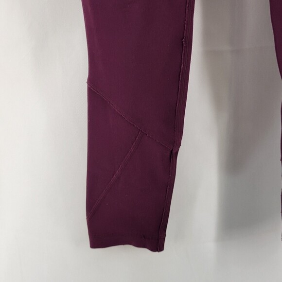 Sweaty Betty London Leggings Womens Small Full Length Zipper Pockets Maroon - Picture 14 of 16